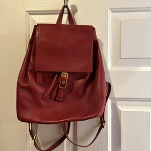 Vintage Coach dark red Legacy leather backpack
